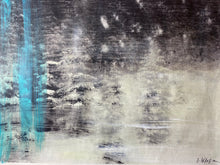 Load image into Gallery viewer, Mixed Media Art Ehrwald Austrian landscape Overpainted Photograph A3 Alpine Wall Art