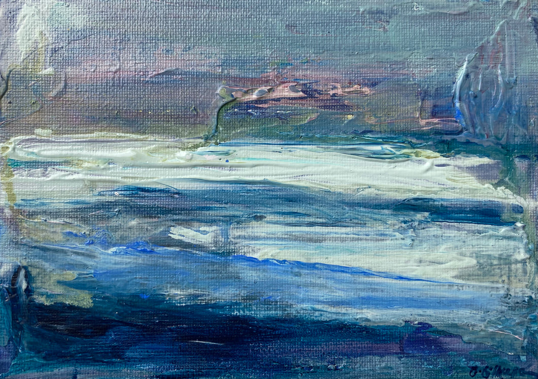 Original Abstract Seascape Painting 'Evening Light'